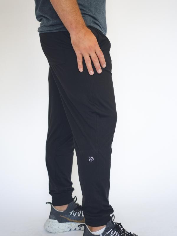 Men's Joggers with Zipper Pockets - Black