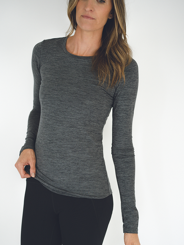 Active Long Sleeve Pullover - Heather Grey