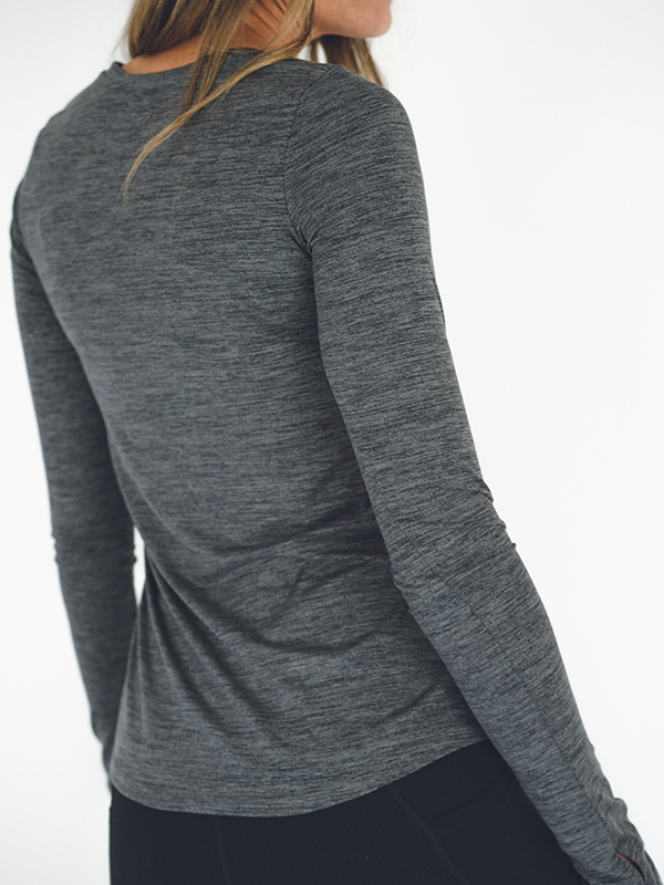 Active Long Sleeve Pullover - Heather Grey