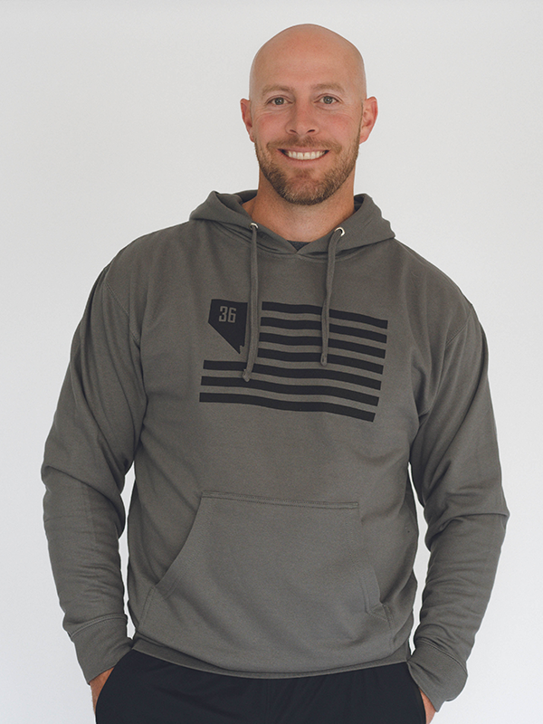 Men's Hoodie with Nevada Flag
